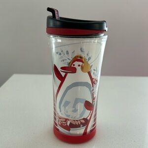 Starbucks Penguin Snowman Skiing Winter Holiday 8 oz Travel Tumbler 2007
